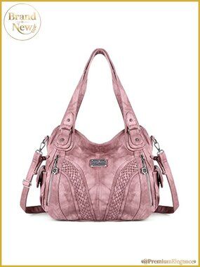 Women's Fashion Tote Bag Shoulder Bag Top Handle Satchel Purse Washed Synthetic